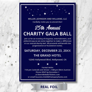 Company Charity Gala Ball Elegant Custom Silver