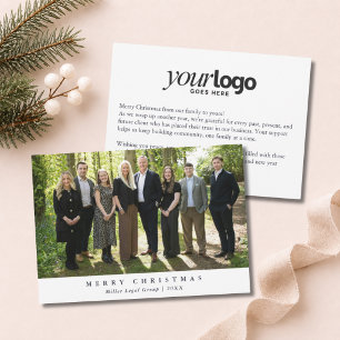 Company Christmas Card With Text Business Logo