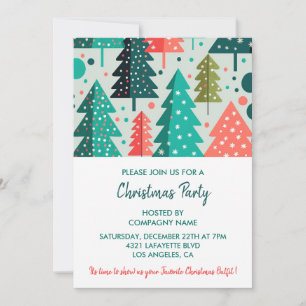 Company Christmas Party  invite Forest Snowfall