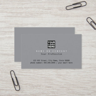 Company Corporative Business Name Gray Card