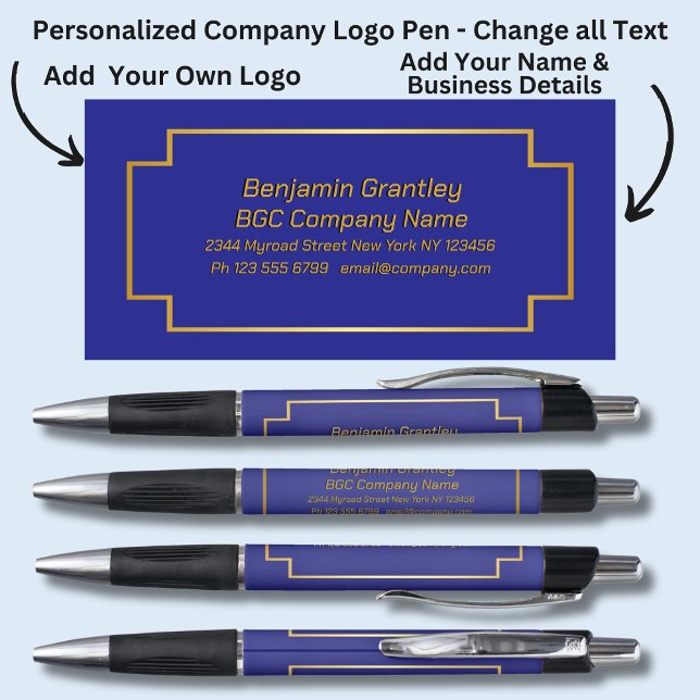 Company Details, Gold/Orange Text on Royal Blue,  (Creator Uploaded)