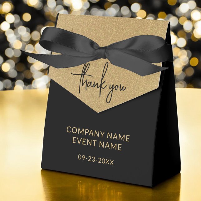 Company Event Black Gold Thank You Favour Box (Creator Uploaded)