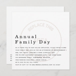 Company Family Day Logo Background Invitation