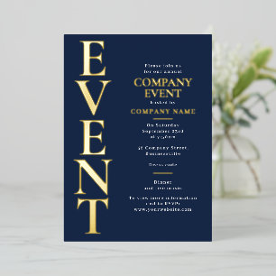 Company Gala Template Fundraising Event Blue Gold