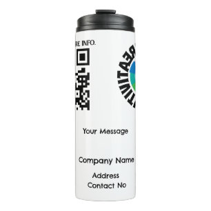 Company gift QRcode with personalisation BG Thermal Tumbler