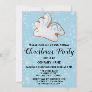 Company Holiday Christmas Party White Reindeer Invitation