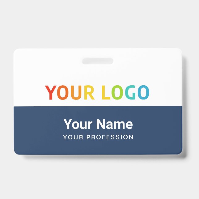 Company Inline Logo ID | Custom Employee Staff Badge (Front)