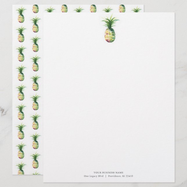 Company Letterhead Design Pineapple (Front/Back)