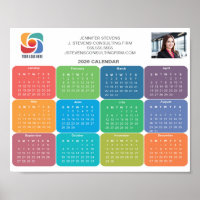 Company Logo 2026 Business Colourful Calendar