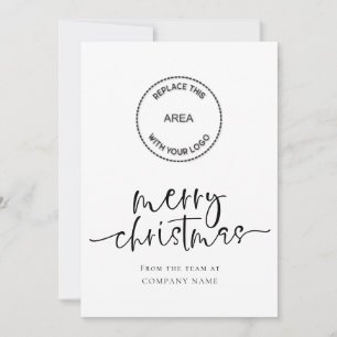 Company Logo 2027 calendar QR code Merry Christmas Holiday Card