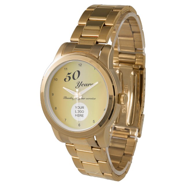 Company Logo 50 years of Service  Watch (Angled)
