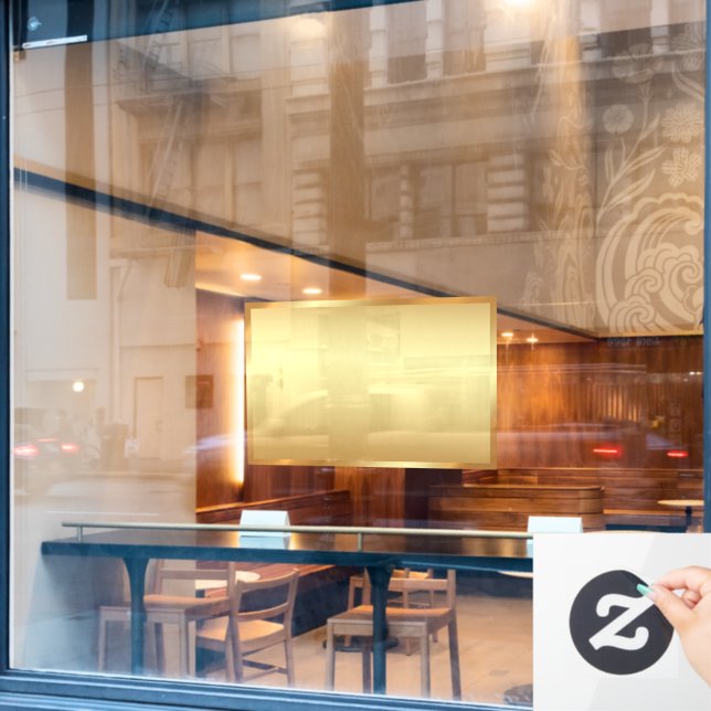 Company Logo Add QR Code Text Blank Background (Cafe Window)