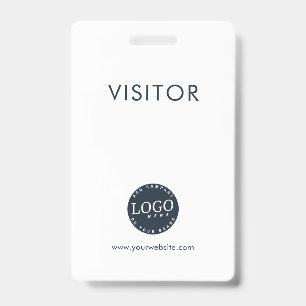 Company Logo and Business Website Address Visitor ID Badge