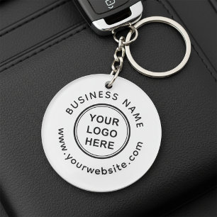Company Logo and Custom text promotional Key Ring