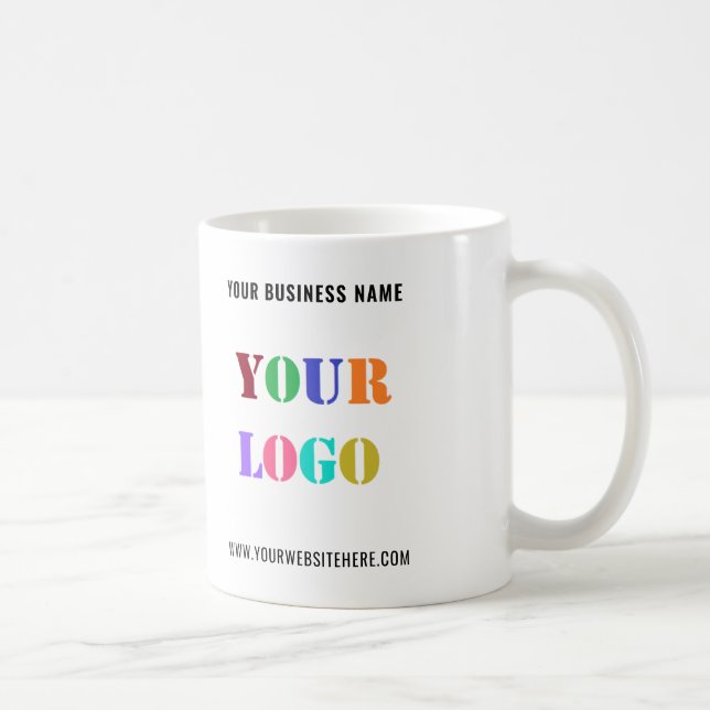 Company Logo and Text Business Coffee Mug Template (Right)