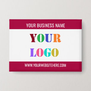 Company Logo and Text Business Promotional Button