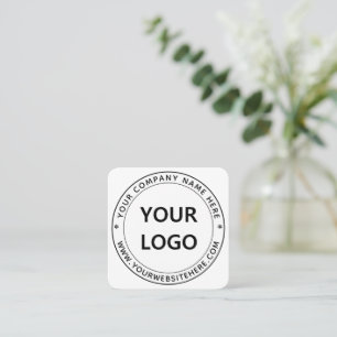 Company Logo and Text Stamp Business Card Template