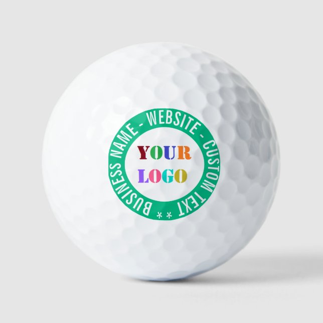 Company Logo and Text Stamps Golf Balls Template (Front)