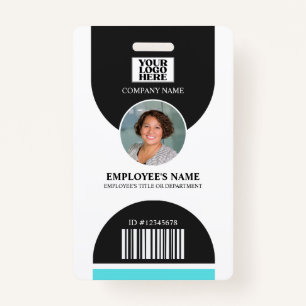 Company Logo Barcode Employee Photo ID Badge