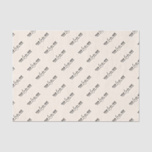 Company Logo Brand Custom Beige Business Tissue Paper