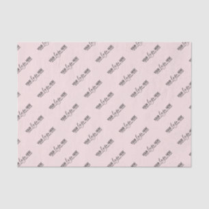 Company Logo Brand Custom Blush Pink Business Tissue Paper