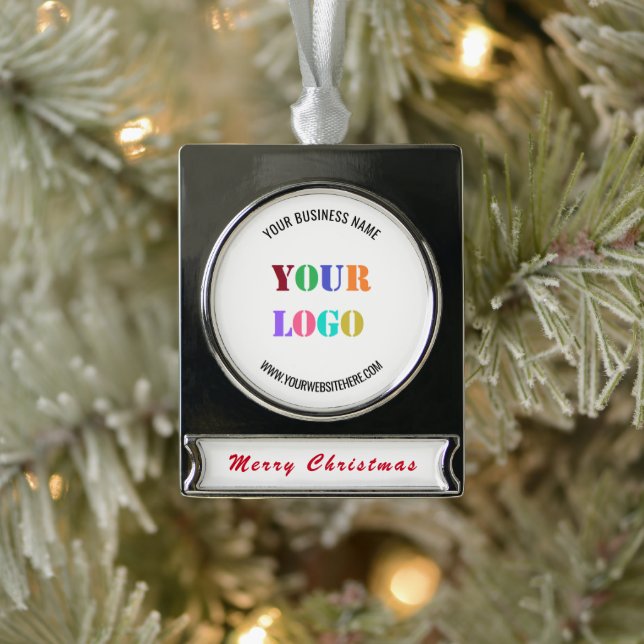 Company Logo Branded Christmas Ornament Example (Tree)