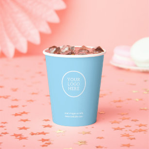 Company Logo business Blu Corporate Paper cups