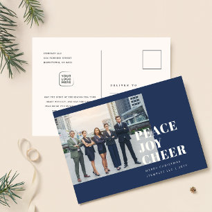 Company Logo Business Christmas Photo Xma Postcard