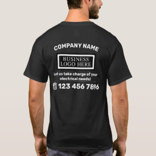 Company Logo Business Contact Information Employee T-Shirt