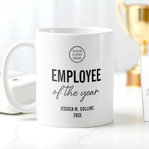 Company Logo Business Employee Of the Year Award Coffee Mug