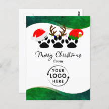 Company Logo Business Holiday Christmas Postcard