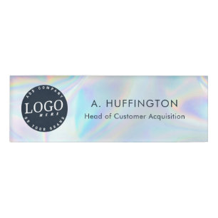 Company Logo Business Holographic Supervisor Name Tag