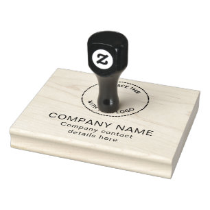 Company Logo Business Name Contact Details Rubber Stamp