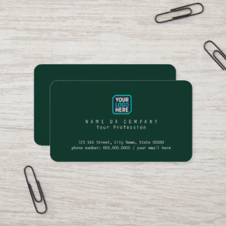 Company logo Business Name deep-green Business Card