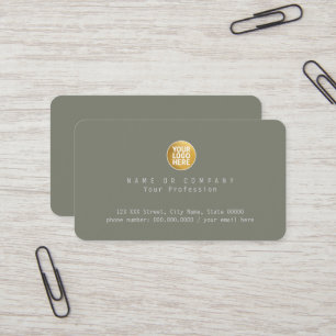 Company logo Business Name Elegant Card