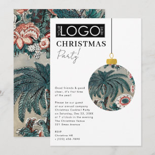 Company Logo Christmas Party Preppy Ornament Xmas Invitation