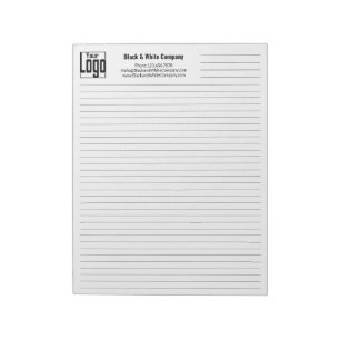 Company Logo Contact Black Line College Rule Notepad