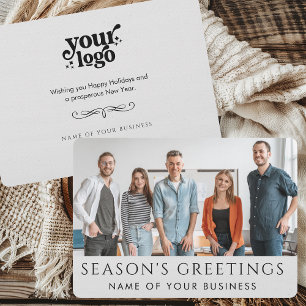 Company Logo Custom Corporate Business Christmas  Holiday Card