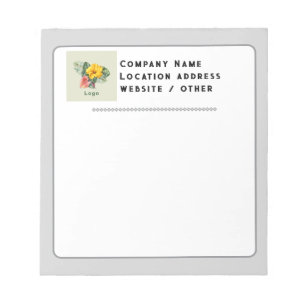 Company Logo Custom Notepad Neutral Colours