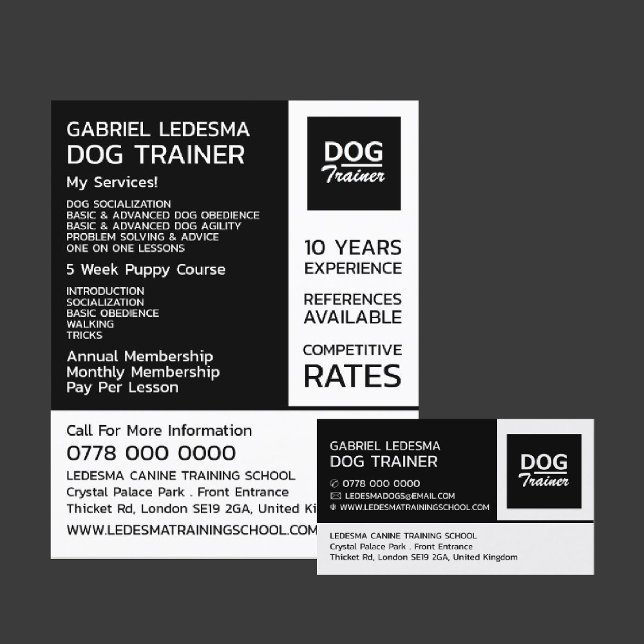 Company Logo, Dog Trainer Business Card (Creator Uploaded)