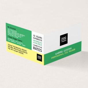 Company Logo, Dog Trainer Detailed Business Card