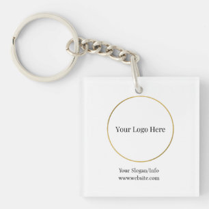 Company Logo Elegant Branded Business Template Key Ring