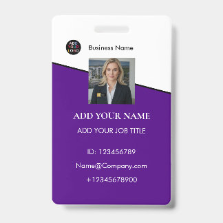 Company Logo Employee Name Badge Photo ID Card