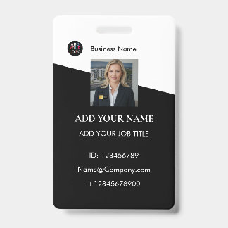 Company Logo Employee Name Badge Photo ID Card