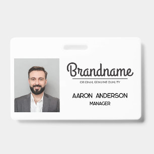 Company Logo Employee Photo ID Badge