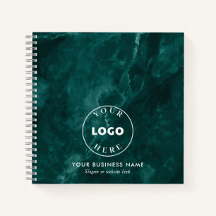 Company Logo Green Business Custom Notebook