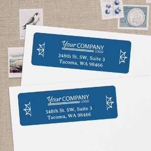 Company Logo, Holiday Burgundy Return Address Label