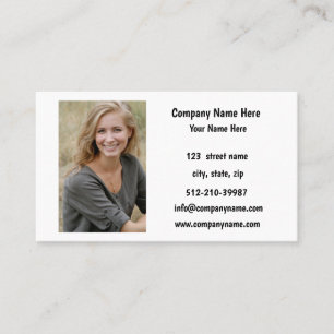 Company Logo & Information   White Background on  Business Card