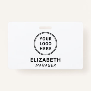 Company Logo Name ID Badge