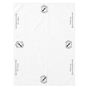 Company Logo Notary Business Event Display White  Tablecloth